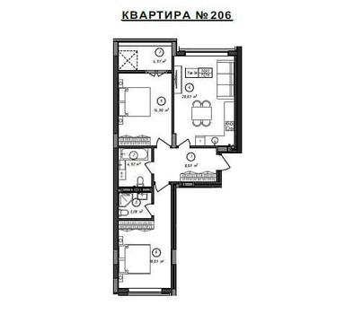 2-rooms apartment apartment by the address st. Koryatovicha Fedora (area 72,8 m²) - Atlanta.ua - photo 21