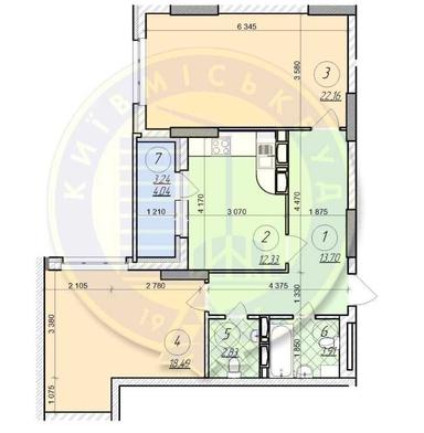 2-кімнатна квартира за адресою (площа 79,1 м²) - Atlanta.ua - фото 14