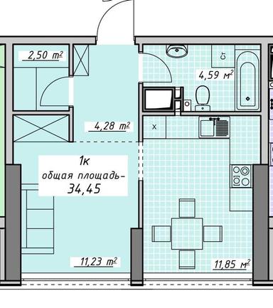 1-room apartment apartment by the address st. Kulikovo pole pl Oktyabrskoy revolyutsii pl (area 34,5 m²) - Atlanta.ua - photo 26
