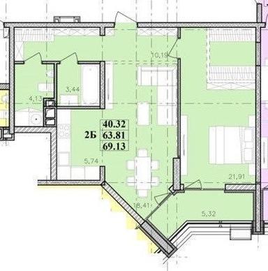 2-кімнатна квартира за адресою вул. Суднобудівна (площа 70 м²) - Atlanta.ua - фото 19