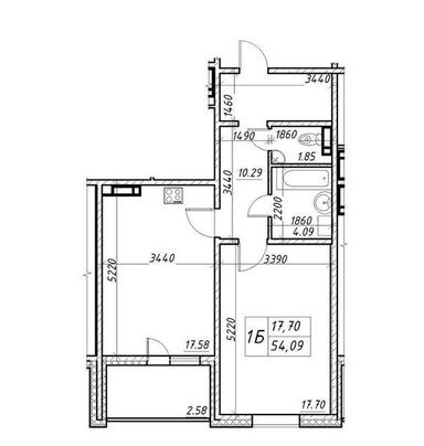 1-комнатная квартира по адресу ул. Коноплянская (площадь 54 м²) - Atlanta.ua - фото 20