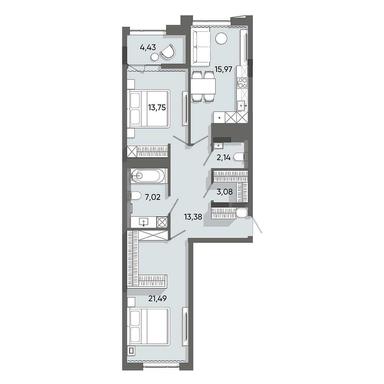 2-комнатная квартира по адресу ул. Стрийська (площадь 81,3 м²) - Atlanta.ua - фото 18