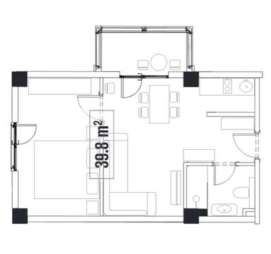 2-rooms apartment apartment by the address st. Kulikovo pole pl Oktyabrskoy revolyutsii pl (area 40 m²) - Atlanta.ua - photo 18