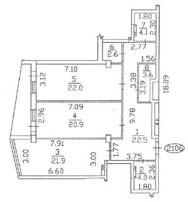 3-комнатная квартира по адресу ул. Спортивная (площадь 90 м²) - Atlanta.ua - фото 27