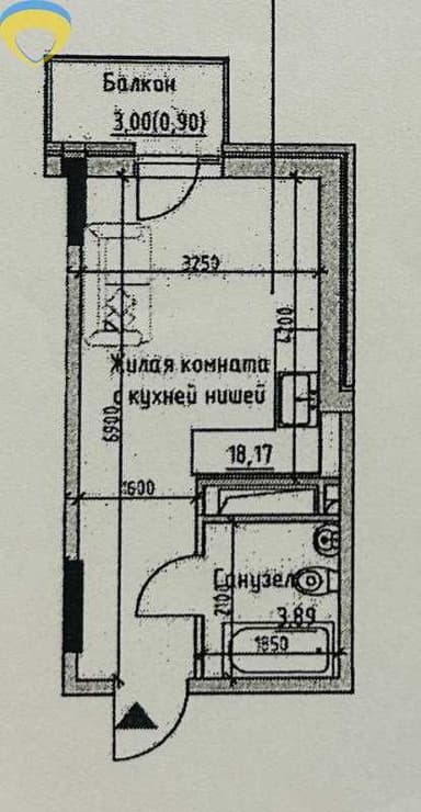 1-комнатная квартира по адресу (площадь 23 м²) - Atlanta.ua - imageAlt 12