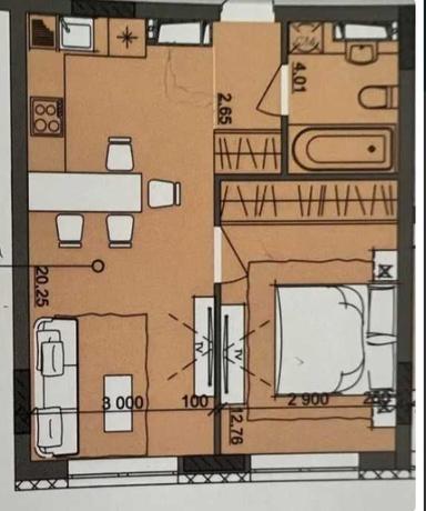 1-комнатная квартира по адресу ул. Проценко (площадь 40 м²) - Atlanta.ua - фото 5