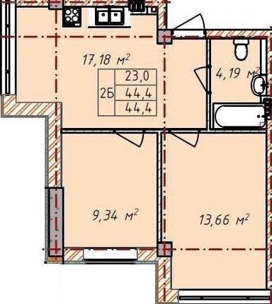 2-rooms apartment apartment by the address st. Sportivnaya (area 44,4 m²) - Atlanta.ua - photo 6