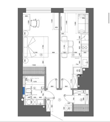 1-кімнатна квартира за адресою (площа 42 м²) - Atlanta.ua - фото 48