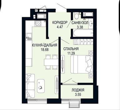 1-room apartment apartment by the address st. Morshinskaya ul (area 41,4 m²) - Atlanta.ua - photo 20