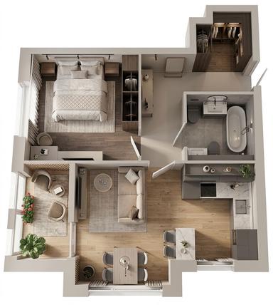 1-кімнатна квартира за адресою вул. Радість (площа 56 м²) - Atlanta.ua - фото 13