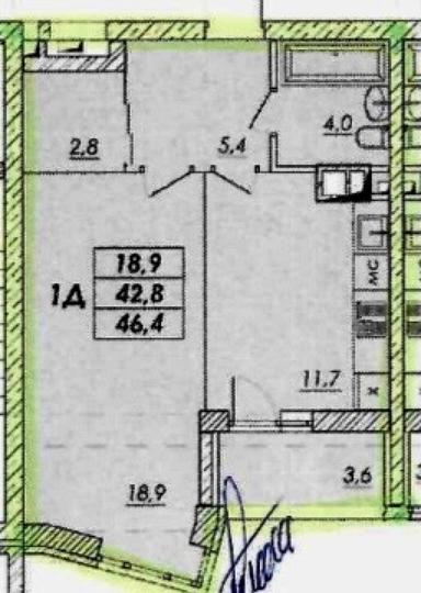1-кімнатна квартира за адресою вул. Танкістів (площа 46 м²) - Atlanta.ua - фото 21