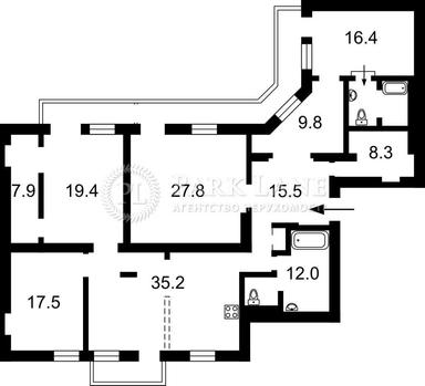 Многокомнатная квартира по адресу ул. Ильенка Юрия (площадь 182 м²) - Atlanta.ua - фото 28