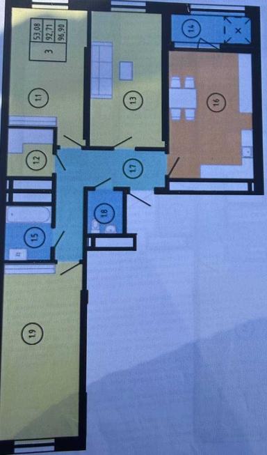 3-кімнатна квартира за адресою (площа 96,9 м²) - Atlanta.ua - фото 20