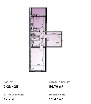 1-комнатная квартира по адресу Балтийский пер. (площадь 54,8 м²) - Atlanta.ua - фото 20