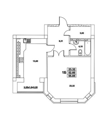 1-комнатная квартира по адресу ул. Проценко (площадь 56 м²) - Atlanta.ua - фото 6