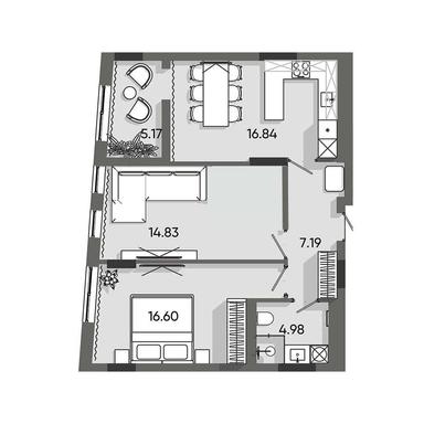 2-кімнатна квартира за адресою вул. Пластова (площа 68 м²) - Atlanta.ua - фото 16