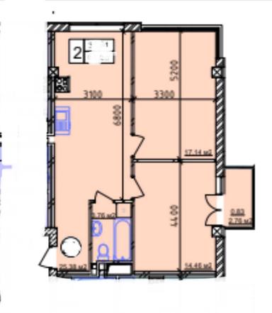 2-комнатная квартира по адресу ул. Гераневая (площадь 62 м²) - Atlanta.ua - фото 40