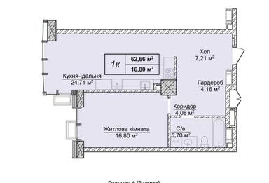 2-кімнатна квартира за адресою бульвар Дружби Народів (площа 62,7 м²) - Atlanta.ua - фото 14