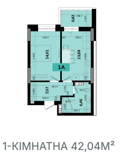 1-room apartment apartment by the address st. Mukachivska (area 40,9 m²) - Atlanta.ua - photo 16