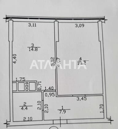 1-room apartment apartment by the address st. Kulikovo pole pl Oktyabrskoy revolyutsii pl (area 48 m²) - Atlanta.ua - photo 19
