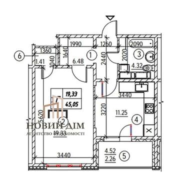 1-кімнатна квартира за адресою вул. Коноплянська (площа 45,1 м²) - Atlanta.ua - фото 17