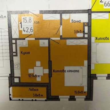 1-комнатная квартира по адресу ул. Капеланська (площадь 43 м²) - Atlanta.ua - imageAlt 7