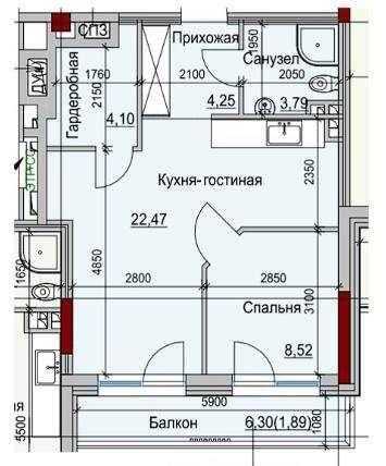 1-room apartment apartment by the address (area 45 m²) - Atlanta.ua - photo 7