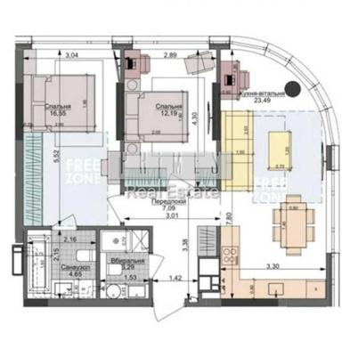 3-комнатная квартира по адресу (площадь 67 м²) - Atlanta.ua - фото 20