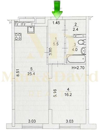 1-room apartment apartment by the address st. Knyazya Romana Mstislavicha Zhmachenka generala (area 54 m²) - Atlanta.ua - photo 26