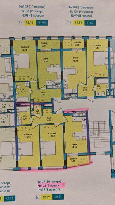 2-rooms apartment apartment by the address st. Antonenko Davydovicha (area 60,2 m²) - Atlanta.ua - photo 7