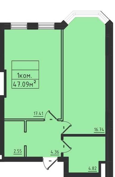 1-комнатная квартира по адресу Фонтанская дор. (площадь 47,6 м²) - Atlanta.ua - фото 7