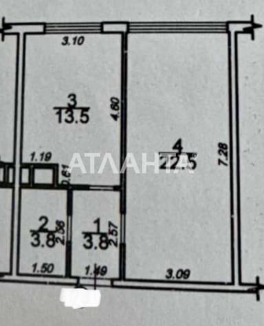 1-комнатная квартира по адресу (площадь 44 м²) - Atlanta.ua - imageAlt 14