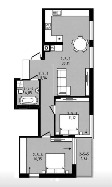 2-rooms apartment apartment by the address st. Mechnikova I ul (area 75 m²) - Atlanta.ua - photo 10