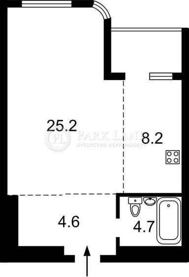 1-кімнатна квартира за адресою вул. Кирилівська (площа 44,2 м²) - Atlanta.ua - фото 11