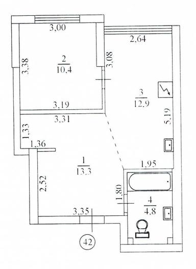 1-комнатная квартира по адресу ул. Кадетский Гай (площадь 42 м²) - Atlanta.ua - фото 48