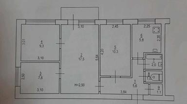 Многокомнатная квартира по адресу (площадь 61 м²) - Atlanta.ua - фото 26