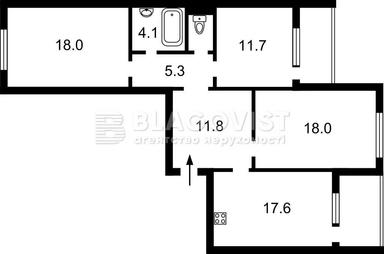 3-комнатная квартира по адресу ул. Лукьяненко Левка(Тимошенко) (площадь 96 м²) - Atlanta.ua - фото 17