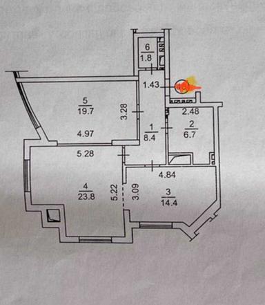 2-комнатная квартира по адресу ул. Ильенка Юрия (площадь 74,8 м²) - Atlanta.ua - фото 36