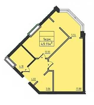 1-комнатная квартира по адресу ул. Соборная (площадь 50 м²) - Atlanta.ua - фото 19