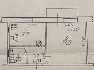 1-кімнатна квартира за адресою (площа 32 м²) - Atlanta.ua - фото 14