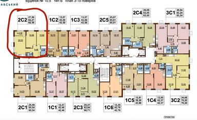 2-кімнатна квартира за адресою (площа 69 м²) - Atlanta.ua - фото 25