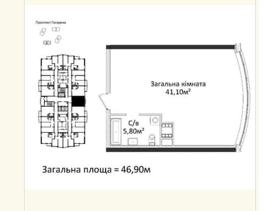 1-кімнатна квартира за адресою Куликове поле пл. (площа 42 м²) - Atlanta.ua - фото 27
