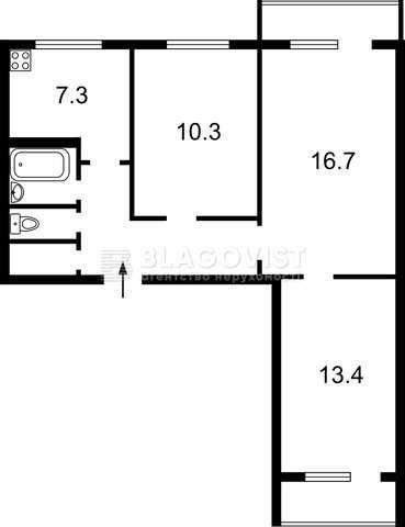 3-rooms apartment apartment by the address st. Ul Chernobylskaya (area 64,7 m²) - Atlanta.ua - photo 12