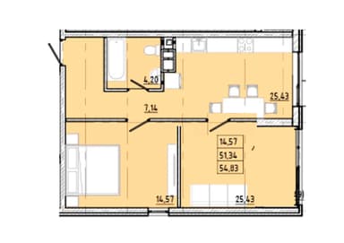 2-комнатная квартира по адресу Куликово поле пл. (площадь 54,8 м²) - Atlanta.ua - фото 19