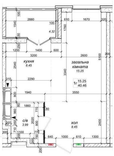 1-кімнатна квартира за адресою вул. Приміська (площа 40,5 м²) - Atlanta.ua - фото 21