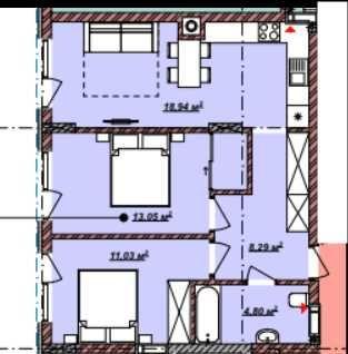 2-комнатная квартира по адресу ул. Китобойная (площадь 56,1 м²) - Atlanta.ua - фото 11