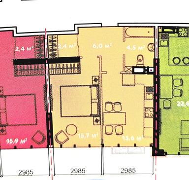1-комнатная квартира по адресу ул. Победы (площадь 43 м²) - Atlanta.ua - фото 11