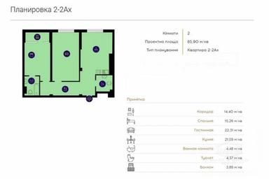 2-кімнатна квартира за адресою бульвар Дружби Народів (площа 87 м²) - Atlanta.ua - фото 18