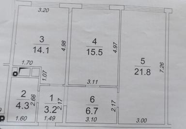 2-кімнатна квартира за адресою (площа 66 м²) - Atlanta.ua - фото 13