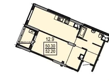 1-комнатная квартира по адресу Куликово поле пл. (площадь 52,2 м²) - Atlanta.ua - imageAlt 10